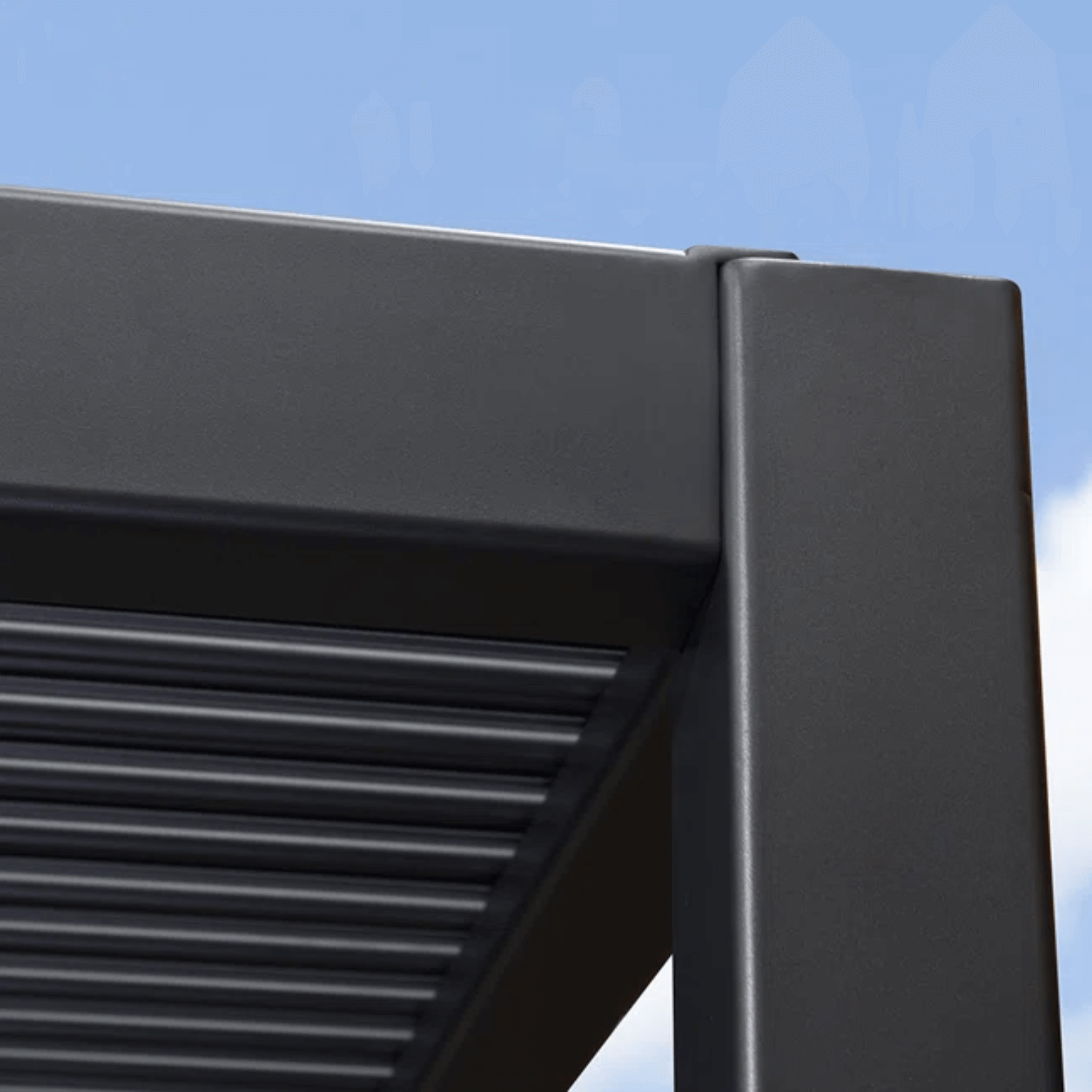 motorized aluminum pergola with led